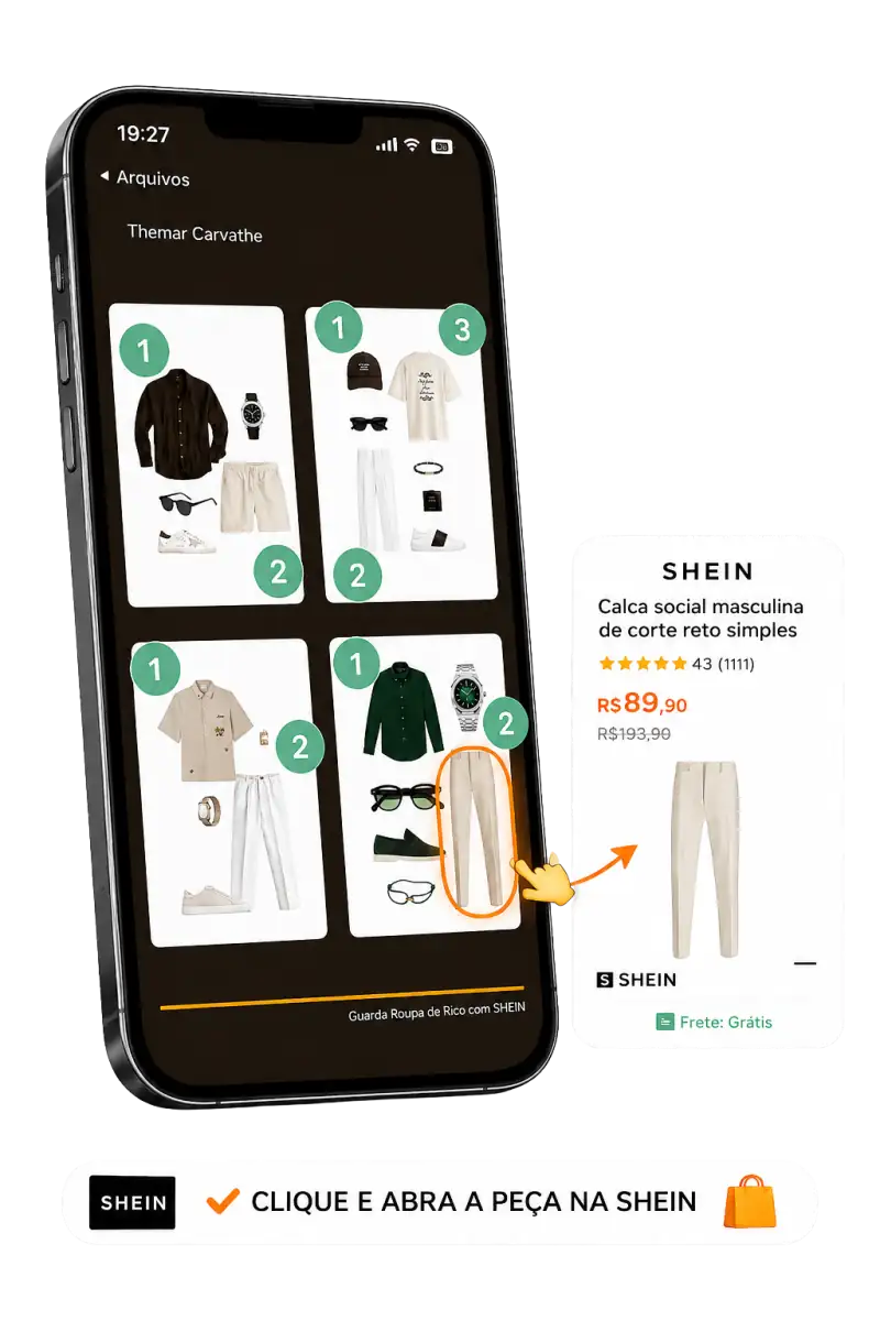 mockup celular com links